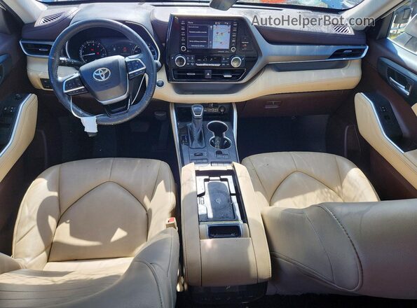 5TDHZRBH8LS039419 2020 TOYOTA HIGHLANDER White Widok deski rozdzielczej