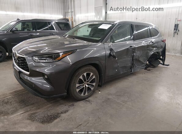 5TDHZRBH8MS135455 2021 TOYOTA HIGHLANDER Gray წინა მარცხენა ხედი სამი მეოთხედიდან