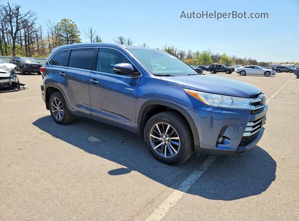 5TDJGRFH0HS032148 2017 TOYOTA HIGHLANDER Blue Передня права чверть