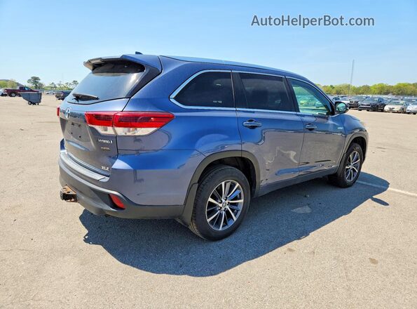 5TDJGRFH0HS032148 2017 TOYOTA HIGHLANDER Blue Задня права чверть