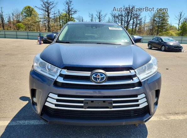 5TDJGRFH0HS032148 2017 TOYOTA HIGHLANDER Blue Вид спереду