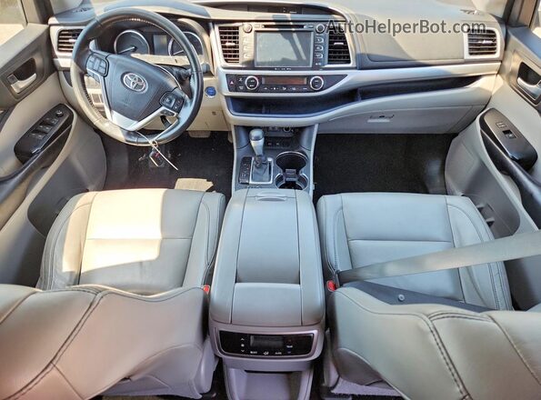 5TDJGRFH0HS032148 2017 TOYOTA HIGHLANDER Blue Вид панелі приладів