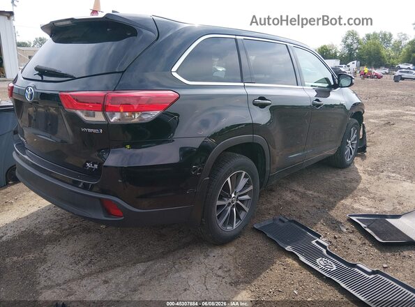 5TDJGRFH1JS037039 2018 TOYOTA HIGHLANDER HYBRID Черный Задняя правая четверть