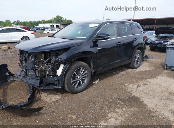 5TDJGRFH1JS037039 2018 TOYOTA HIGHLANDER HYBRID Черный Передняя левая четверть