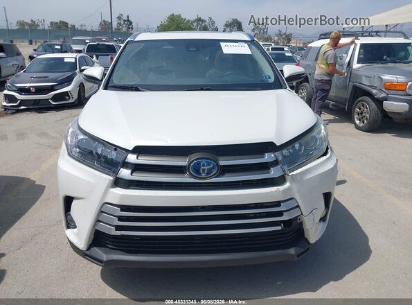 5TDJGRFH7JS042293 2018 TOYOTA HIGHLANDER HYBRID White Instrument cluster view