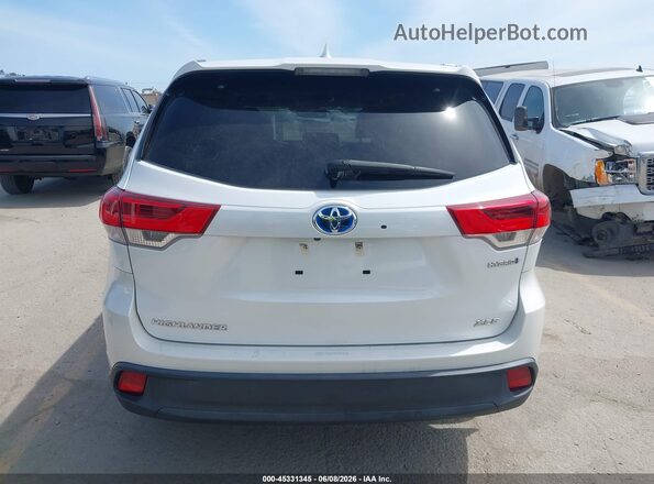 5TDJGRFH7JS042293 2018 TOYOTA HIGHLANDER HYBRID White 