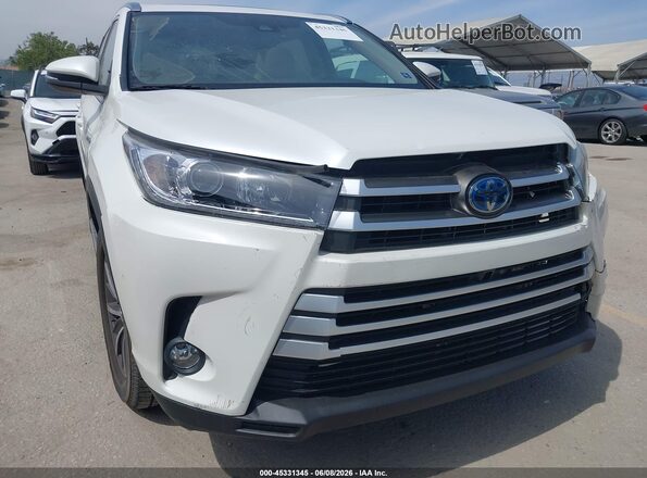 5TDJGRFH7JS042293 2018 TOYOTA HIGHLANDER HYBRID White 