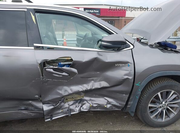 5TDJGRFH9JS037788 2018 TOYOTA HIGHLANDER HYBRID Gray Вид спереду