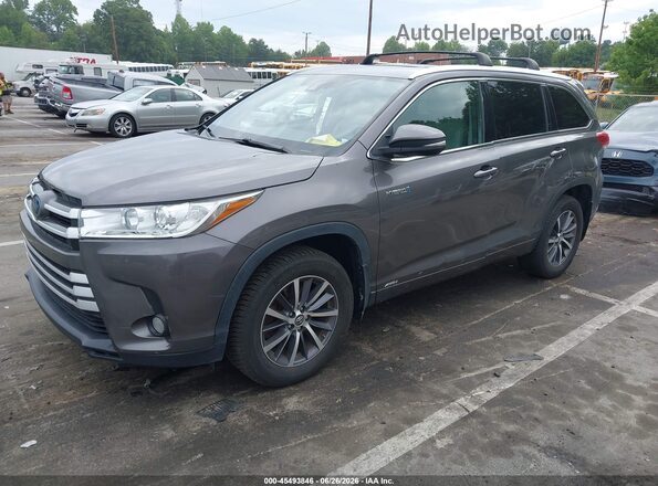 5TDJGRFH9JS037788 2018 TOYOTA HIGHLANDER HYBRID Gray Передня ліва чверть