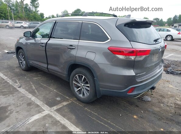 5TDJGRFH9JS037788 2018 TOYOTA HIGHLANDER HYBRID Gray Задня ліва чверть