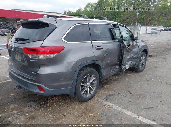 5TDJGRFH9JS037788 2018 TOYOTA HIGHLANDER HYBRID Gray Задня права чверть