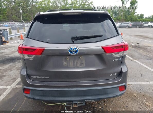 5TDJGRFH9JS037788 2018 TOYOTA HIGHLANDER HYBRID Gray 