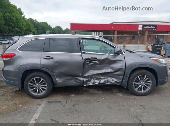 5TDJGRFH9JS037788 2018 TOYOTA HIGHLANDER HYBRID Gray Вид задньої частини салону