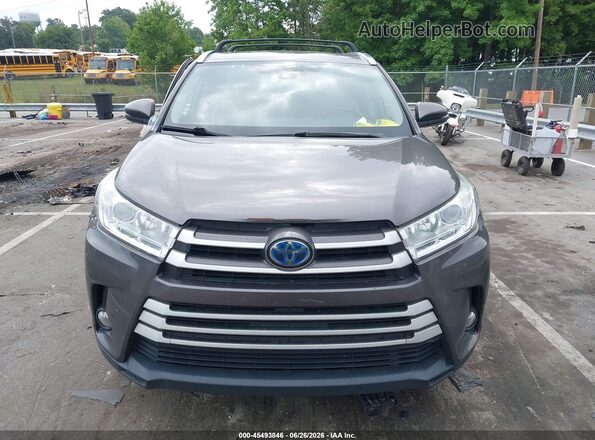 5TDJGRFH9JS037788 2018 TOYOTA HIGHLANDER HYBRID Gray Вид щитка приладів