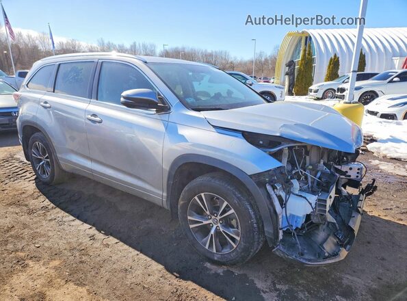 5TDJKRFH2GS236253 2016 TOYOTA HIGHLANDER Серебряный Передняя правая четверть