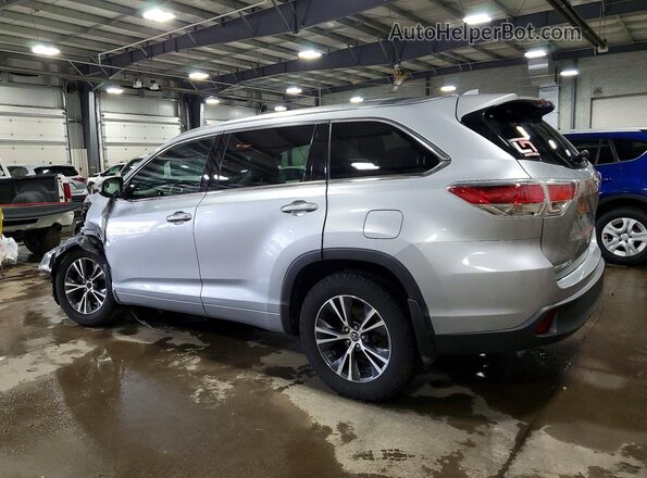 5TDJKRFH2GS305748 2016 TOYOTA HIGHLANDER Silver Задня ліва чверть