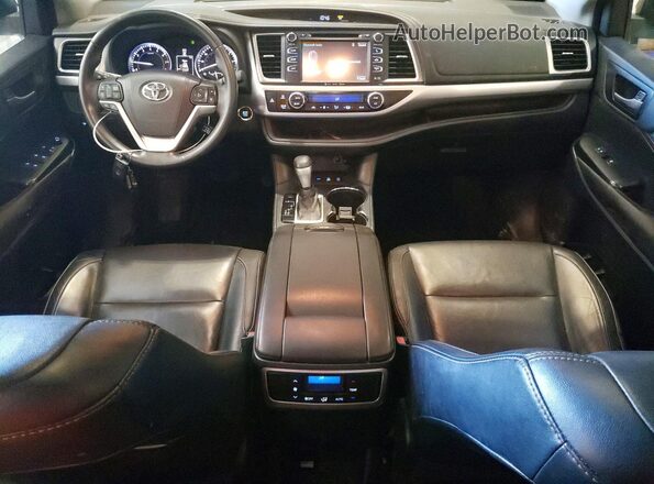 5TDJKRFH2GS320234 2016 TOYOTA HIGHLANDER Black წინა პანელის ხედი