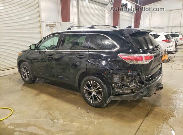 5TDJKRFH2GS320234 2016 TOYOTA HIGHLANDER Black უკანა მარცხენა