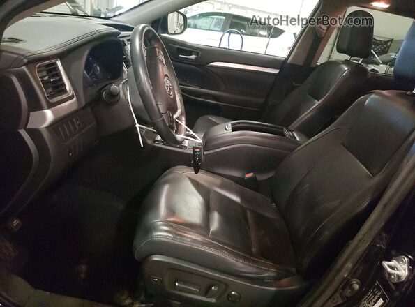 5TDJKRFH2GS320234 2016 TOYOTA HIGHLANDER Black წინა სალონის ხედი