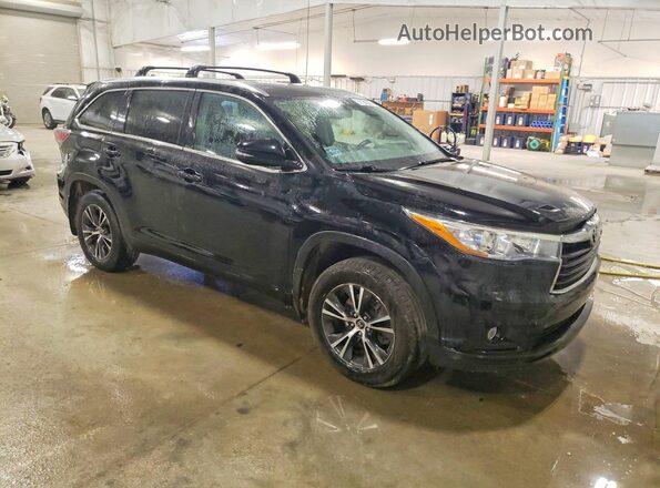 5TDJKRFH2GS320234 2016 TOYOTA HIGHLANDER Black წინა მარჯვენა