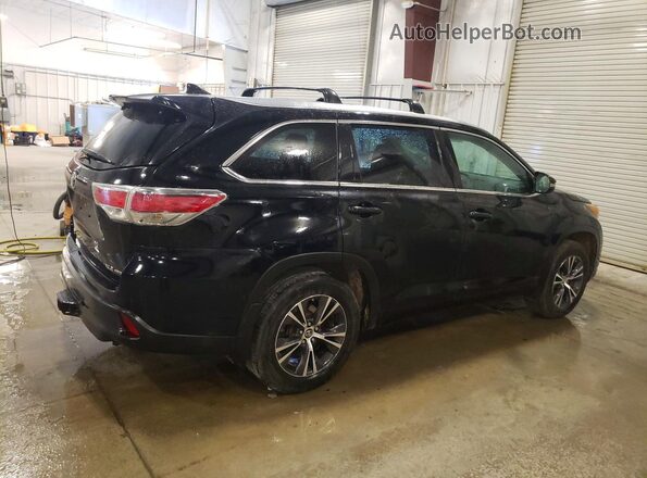 5TDJKRFH2GS320234 2016 TOYOTA HIGHLANDER Black უკანა მარჯვენა