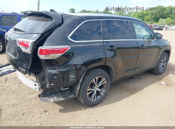 5TDJKRFH2GS505075 2016 TOYOTA HIGHLANDER Black Trasero derecho