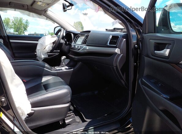 5TDJKRFH3GS346132 2016 TOYOTA HIGHLANDER Black Widok wnętrza z przodu