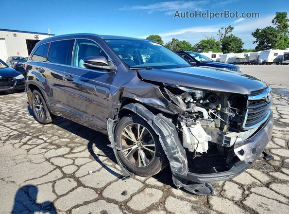 5TDJKRFH3GS504047 2016 TOYOTA HIGHLANDER Серый Передняя правая четверть