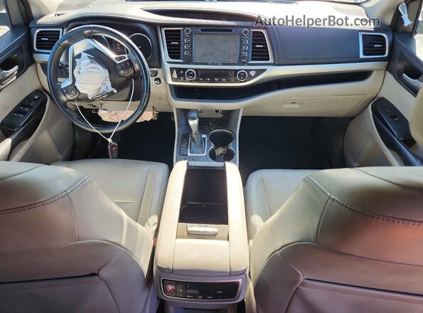5TDJKRFH3GS504047 2016 TOYOTA HIGHLANDER Серый Вид панели приборов