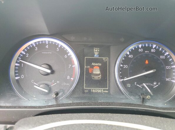 5TDJKRFH4GS253779 2016 TOYOTA HIGHLANDER Темно-бордовый Вид щитка приборов