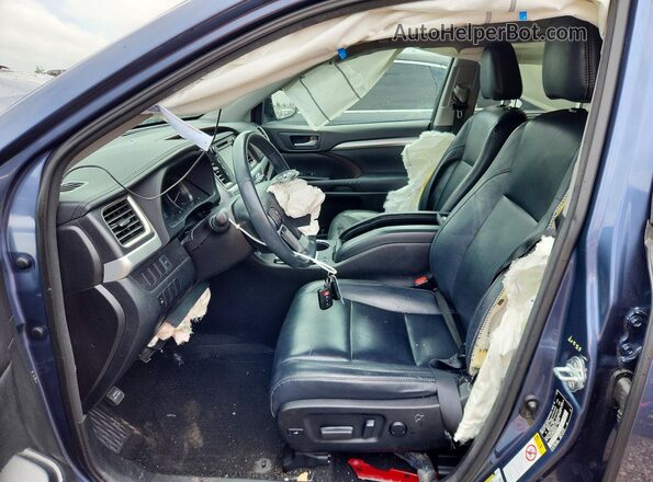 5TDJKRFH5GS290243 2016 TOYOTA HIGHLANDER Blue Vista interior delantera