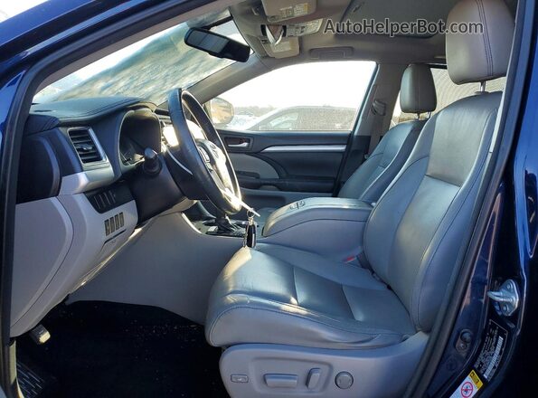 5TDJKRFH7GS260080 2016 TOYOTA HIGHLANDER Blue Widok wnętrza z przodu