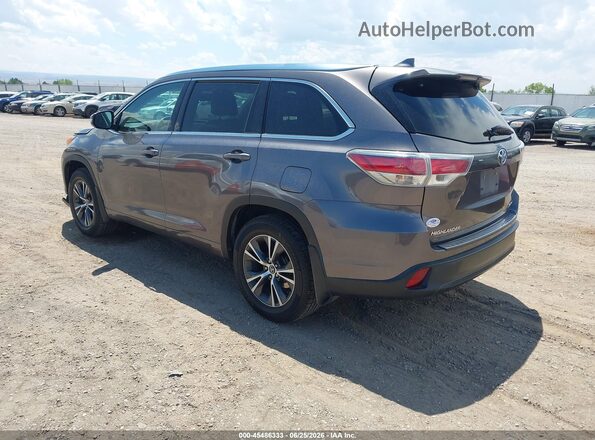 5TDJKRFH7GS352080 2016 TOYOTA HIGHLANDER Silver უკანა მარცხენა