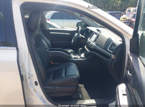 5TDJKRFHXGS344183 2016 TOYOTA HIGHLANDER White წინა სალონის ხედი