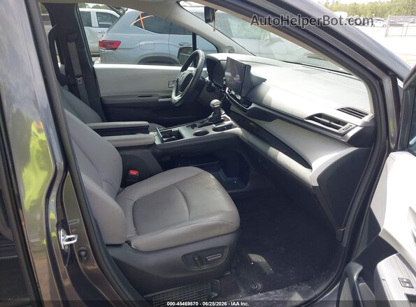 5TDJRKEC0SS254395 2025 TOYOTA SIENNA Gray წინა სალონის ხედი