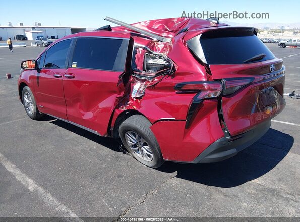 5TDJRKEC2MS068814 2021 TOYOTA SIENNA Red უკანა მარცხენა