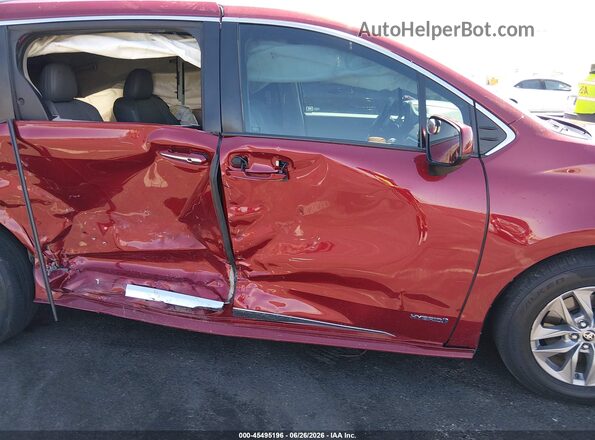 5TDJRKEC2MS068814 2021 TOYOTA SIENNA Red წინა ხედი