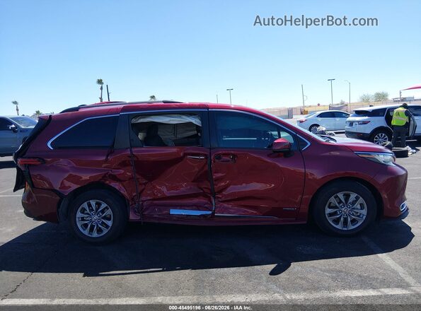 5TDJRKEC2MS068814 2021 TOYOTA SIENNA Red უკანა სალონის ხედი