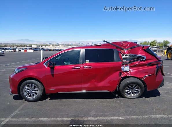 5TDJRKEC2MS068814 2021 TOYOTA SIENNA Red სალონის 360-გრადუსიანი ხედი