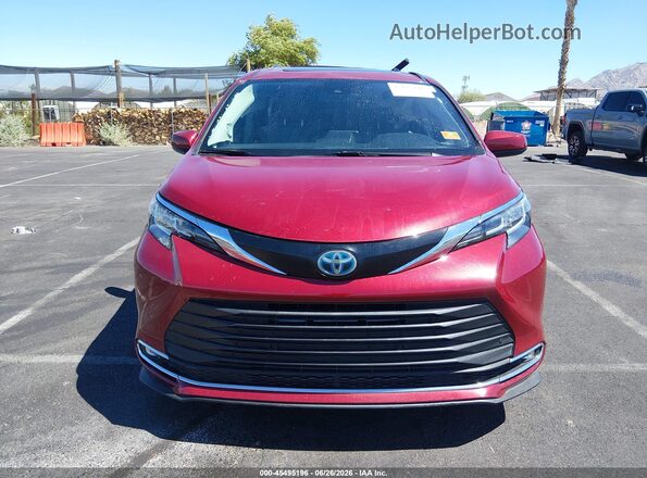 5TDJRKEC2MS068814 2021 TOYOTA SIENNA Red ხელსაწყოთა პანელის ხედი