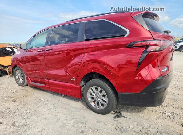 5TDJRKEC2NS091334 2022 TOYOTA SIENNA Burgundy Задня ліва чверть