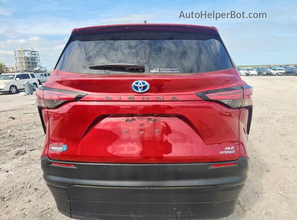 5TDJRKEC2NS091334 2022 TOYOTA SIENNA Burgundy Вид ззаду