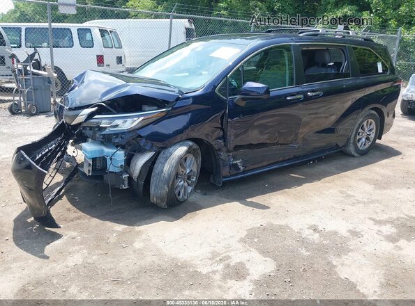5TDJRKEC3MS058146 2021 TOYOTA SIENNA Blue Առջևի ձախ երեք քառորդ տեսարան