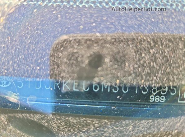 5TDJRKEC6MS013895 2021 TOYOTA SIENNA Синий Вид наклейки с VIN-кодом