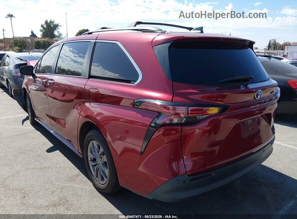 5TDJRKEC6NS090168 2022 TOYOTA SIENNA Red უკანა მარცხენა