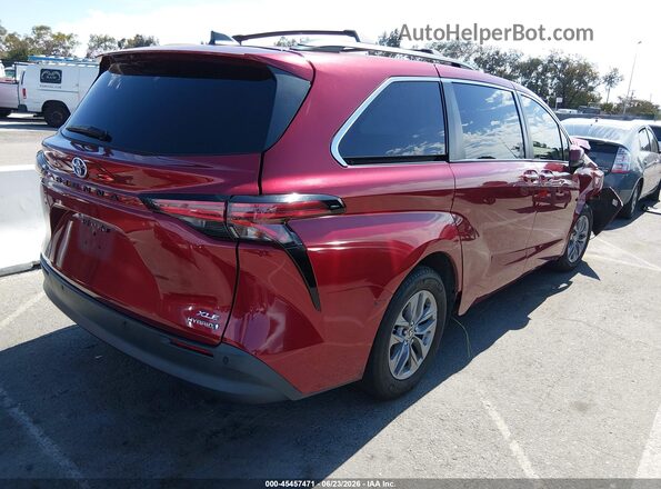 5TDJRKEC6NS090168 2022 TOYOTA SIENNA Red უკანა მარჯვენა