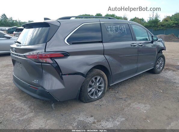 5TDJRKEC8MS029113 2021 TOYOTA SIENNA Gray Հետևի աջ