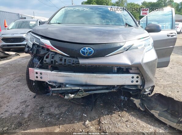 5TDJRKEC8MS029113 2021 TOYOTA SIENNA Gray Դիմացի տեսք