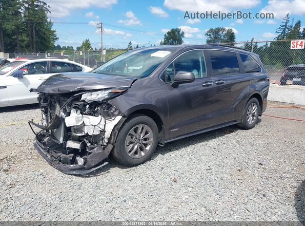 5TDJSKFC2MS015601 2021 TOYOTA SIENNA Gray Front left