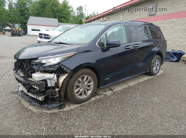 5TDJSKFCXMS001851 2021 TOYOTA SIENNA Синий Передняя левая четверть